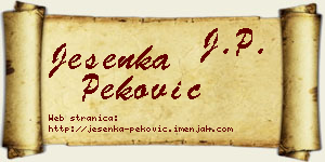 Jesenka Peković vizit kartica